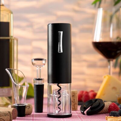 Sacacorchos Eléctrico Recargable con Accesorios para Vino Corklux InnovaGoods