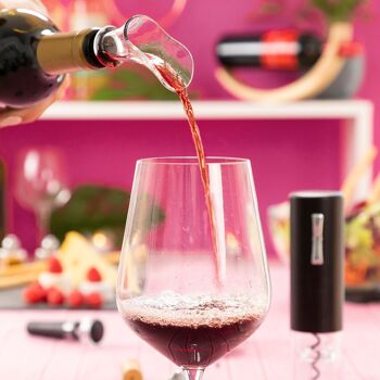 Tire-Bouchon Électrique Rechargeable Corklux InnovaGoods avec Accessoires pour le Vin 6