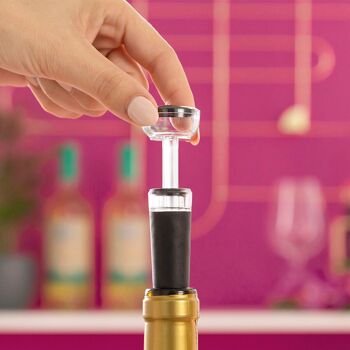 Tire-Bouchon Électrique Rechargeable Corklux InnovaGoods avec Accessoires pour le Vin 7