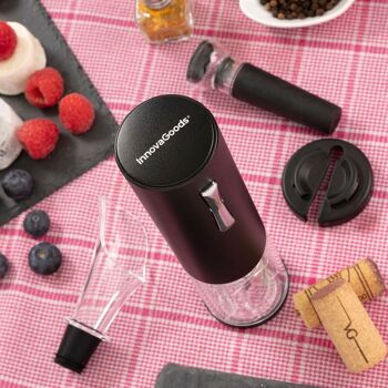 Tire-Bouchon Électrique Rechargeable Corklux InnovaGoods avec Accessoires pour le Vin 9