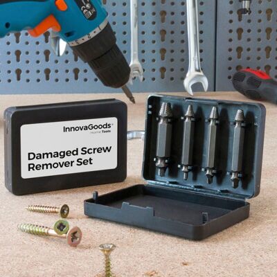 Drill Bits to Extract Damaged Screws InnovaGoods 4 Units