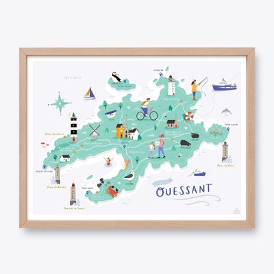 Poster dell'isola di Ouessant - 30x40 cm