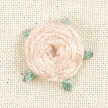 Mini Kit DIY Broderie - Serviettes en tissu - Vieux Rose 3