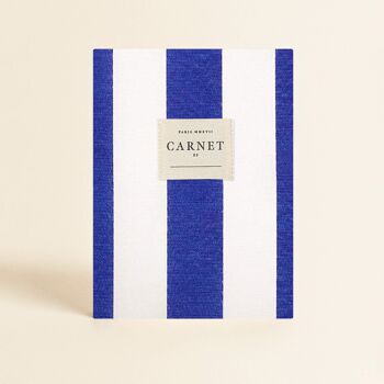 Papeterie - Carnet couverture tissu - Bleu Ocean 1