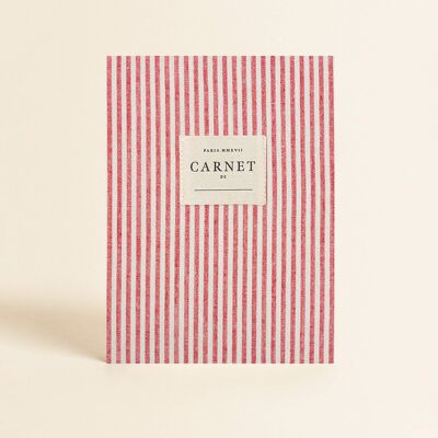 Stationery - Cloth cover notebook - Red Sail