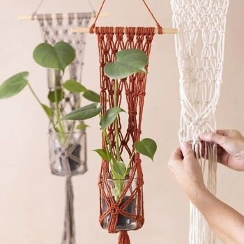 Kit DIY Macramé - Suspension Pour Fleurs - 3 pcs 2