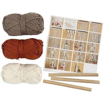 Kit DIY Macramé - Suspension Pour Fleurs - 3 pcs 3