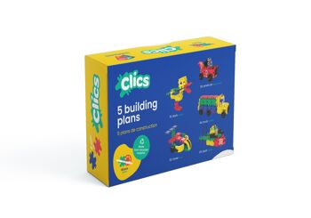 Clics bouwblokken– DUURZAAM SPEELGOED gemaakt van GERECYCLEERDE PLASTIC (Made in Belgium)- bouwset 5 in 1 4