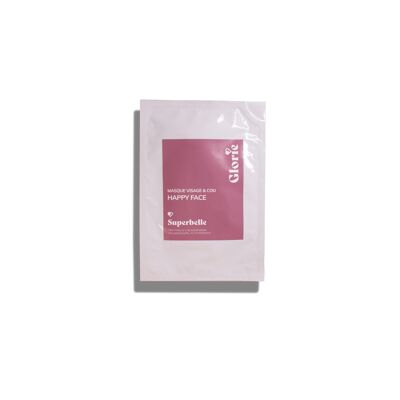 Superbelle - Happy Face Mask - Face and neck in tissue with marine collagen