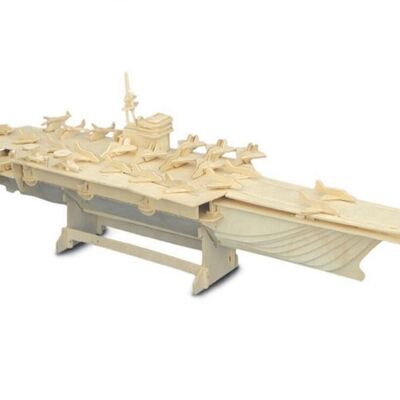 Kit de construcción portaaviones de madera