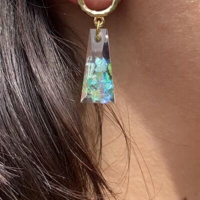 Green Fanette earrings
