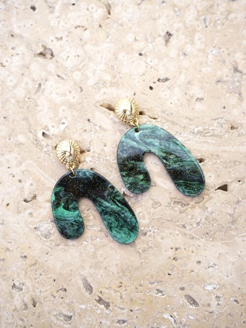 Boucles HORUS - Malachite