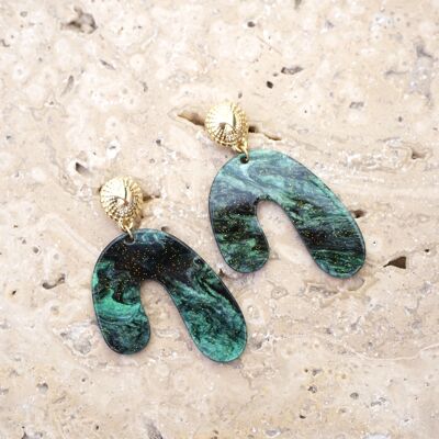 Boucles HORUS - Malachite