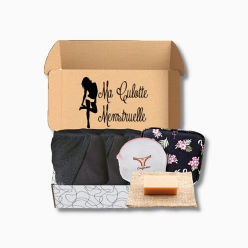 Box Menstruelle Découverte 3 Culottes Menstruelles SARA (Made In France) + Kit Indispensable