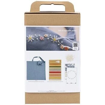 Kit DIY Broderie - Tote Bag - Bleu Pigeon 7