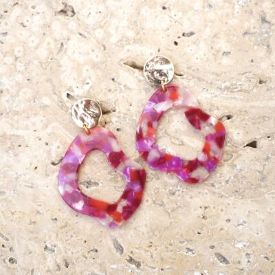 Pendientes LAGOON - Rosa/Rojo