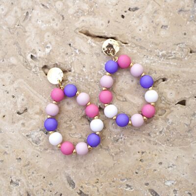 Boucles RAINBOW - Mix Violet