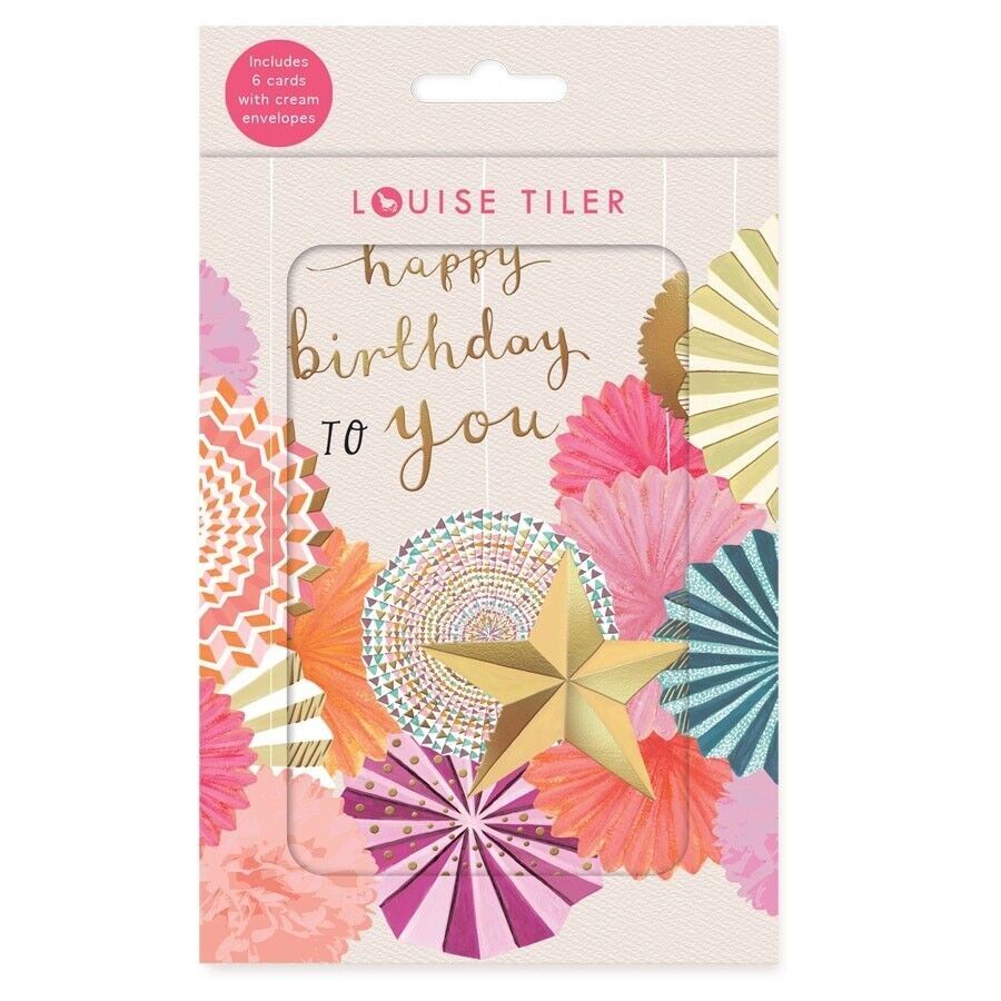 Confezione da 6 carte Star & Fans