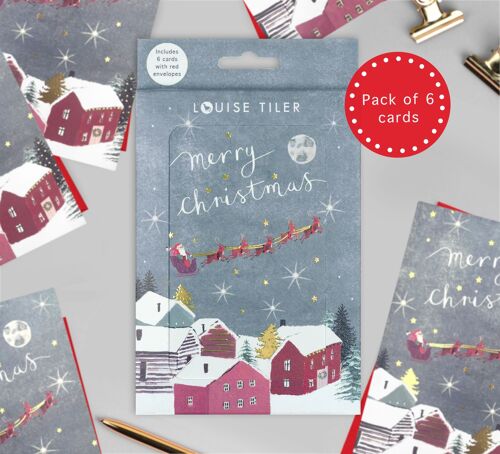 Christmas Sleigh Boxed Pack of 6