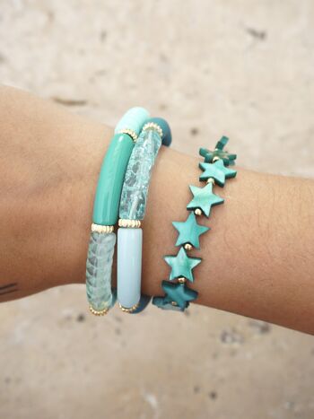 Bracelet nacre ETOILE - Turquoise 1