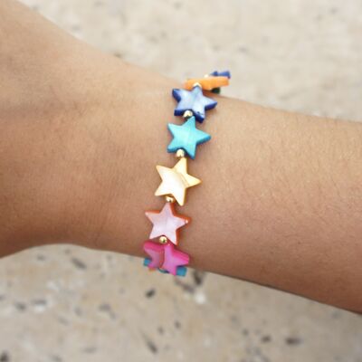 STAR mother-of-pearl bracelet - Multicolor