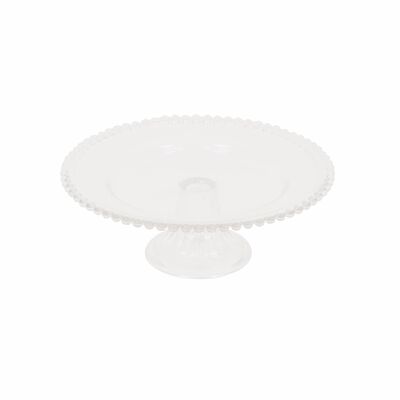 HV Cake Plate - Clear Glass- 27x10cm