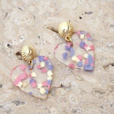 HEART Earrings - Confetti