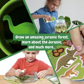 Kit de terrarium de dinosaures - Dinosaures qui brillent dans le noir pour les enfants 6