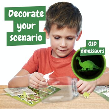 Kit de terrarium de dinosaures - Dinosaures qui brillent dans le noir pour les enfants 4