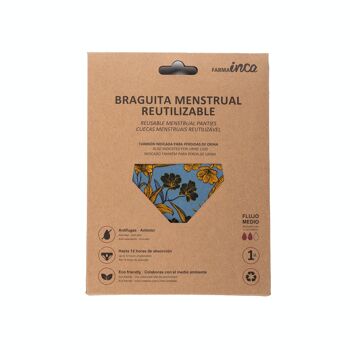 CULOTTE MENSTRUELLE POUR ADOLESCENTS À ABSORPTION MOYENNE - TAILLE S (combo 4 imprimés) 17