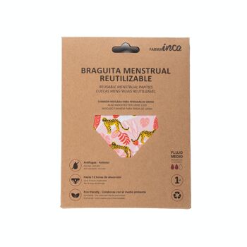 CULOTTE MENSTRUELLE POUR ADOLESCENTS À ABSORPTION MOYENNE - TAILLE S (combo 4 imprimés) 18