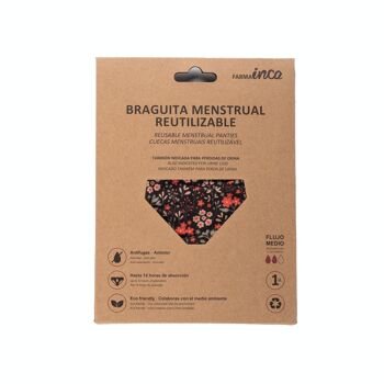 CULOTTE MENSTRUELLE POUR ADOLESCENTS À ABSORPTION MOYENNE - TAILLE S (combo 4 imprimés) 20