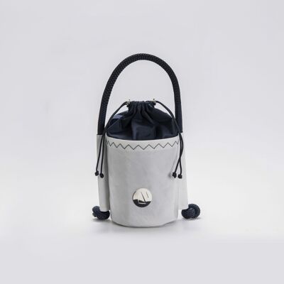 Bucket Bag In Recycled Sail - Strallo - Blue