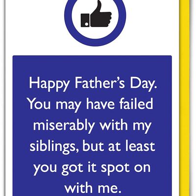 Spot On With Me Fathers Day - Sibling Card