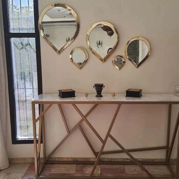 Ensemble de 4 miroirs en forme d'oeil en cuivre 2