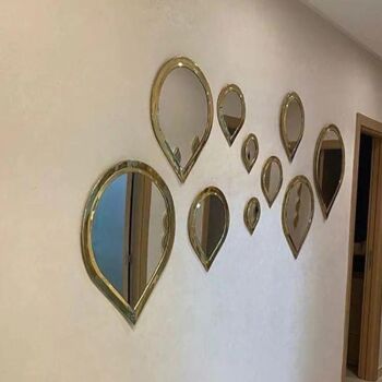 Ensemble de 4 miroirs en forme d'oeil en cuivre 3
