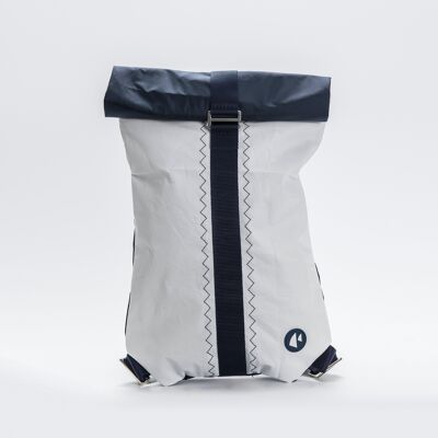 Roll-Up Backpack In Recycled Sail Genoa - Blue