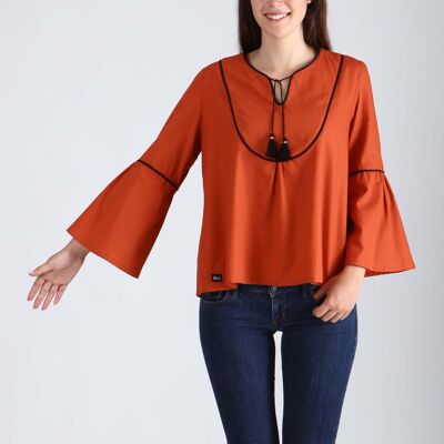 VIVORG orange blouse