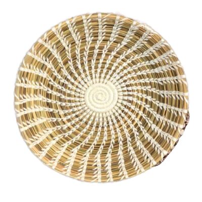 Nachhaltige spiralförmige handgeflochtene Korbschalen aus Rattan v8