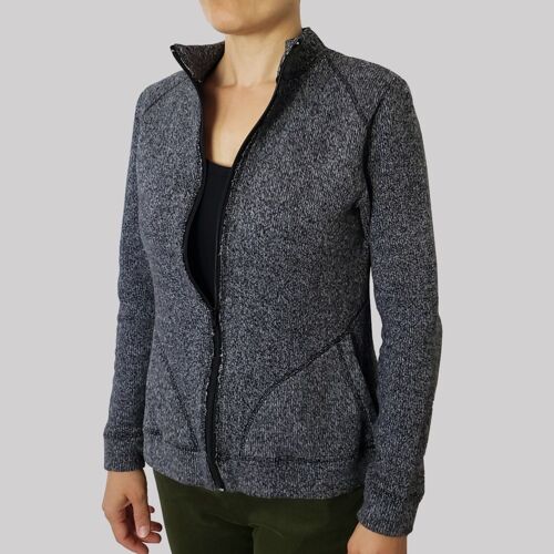 Chaqueta de punto gris KNEL