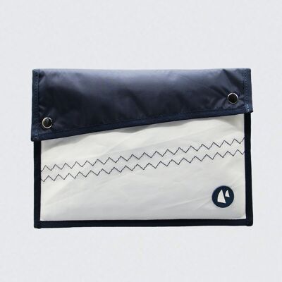 Document Holder In Recycled Sail - Patmos - Dacron & Blue