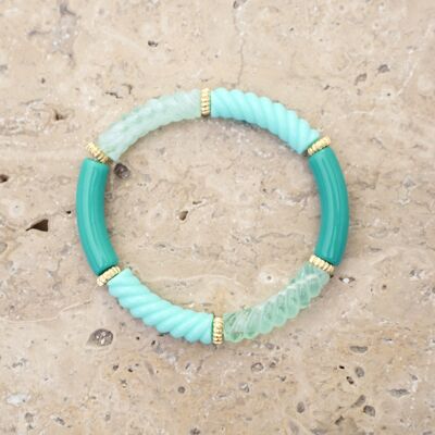 Bracciale FEDI Tube Beads - Aqua Blue