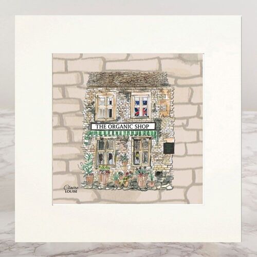 Cotswolds - The Organic Shop Mounted Giclee Print