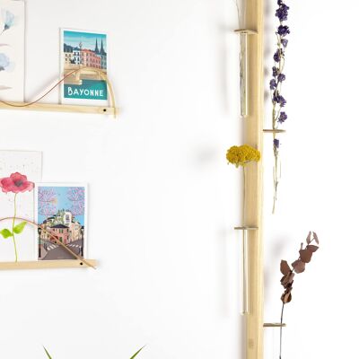 Vertikale Wanddekoration mit Blumen, um Ihre originelle und pflanzliche Dekoration zusammenzustellen