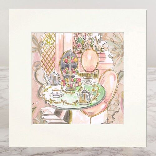 Laduree Cafe Mounted Giclee Print