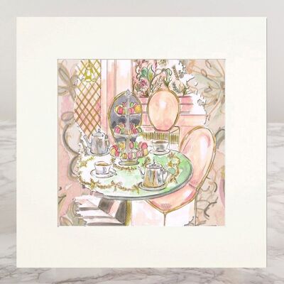 Laduree Cafe Mounted Giclee Print