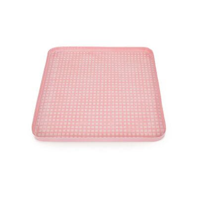 PINK SQUARE TRAY - HAND PAINTED HF