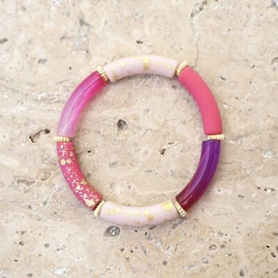 Bracciale FEDI Tube Beads - Toni rosa