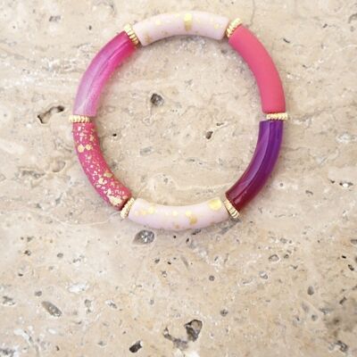 Bracciale FEDI Tube Beads - Toni rosa