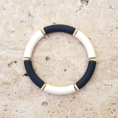 FEDI tube bead bracelet - Black/White